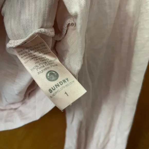 Sundry crew neck ruffle sleeve hearts top 1(S) - Picture 5 of 10